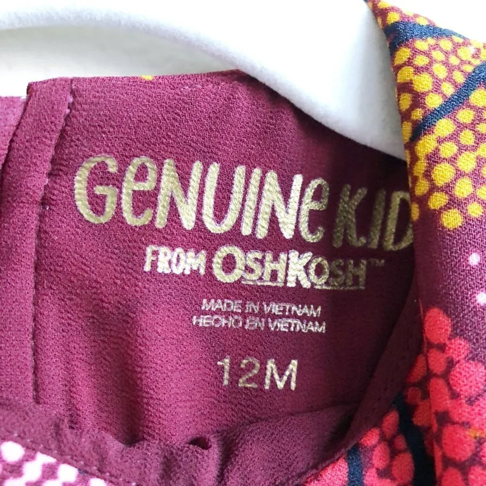 Genuine Kids Maroon Woodland Dress